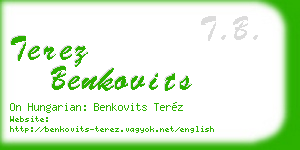 terez benkovits business card
